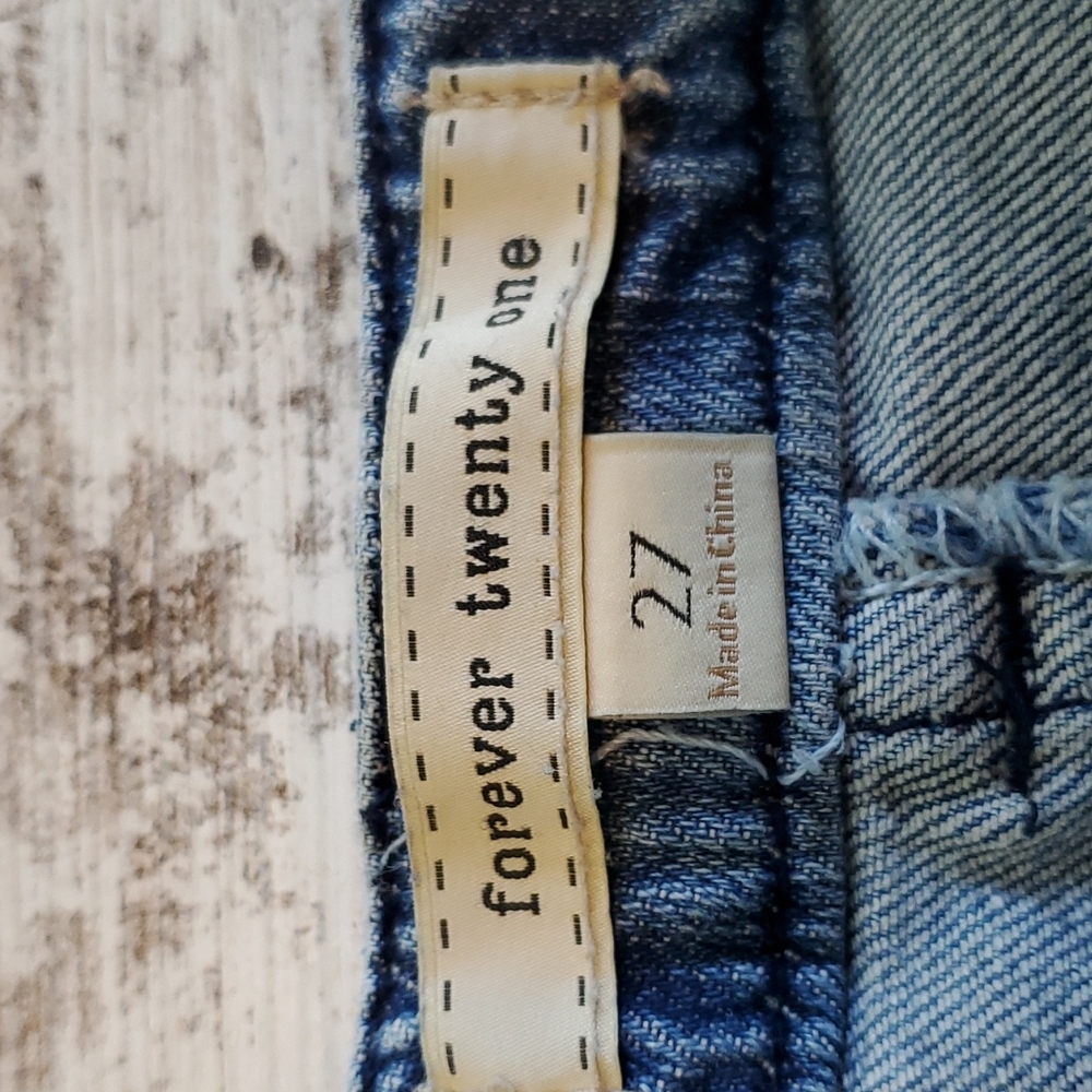 Denim mini skirt size 27 Distressed Frayed - Picture 4 of 7